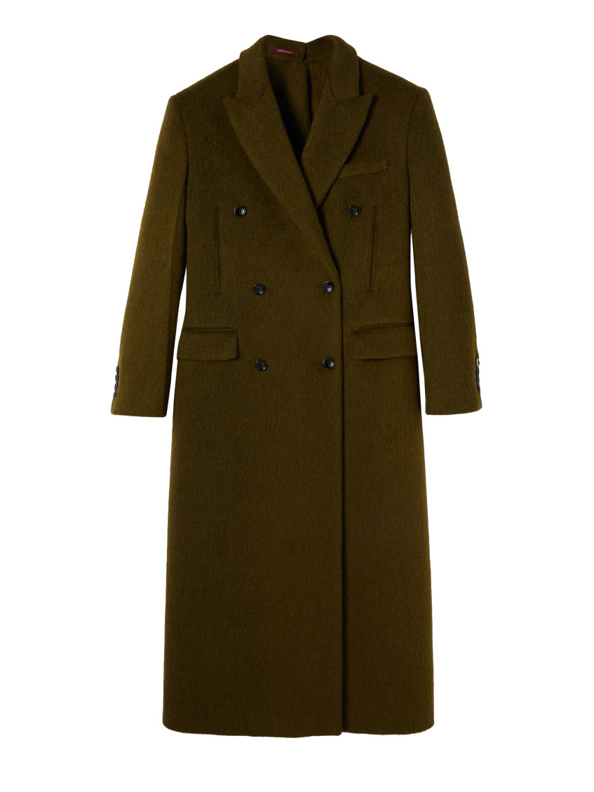 Gucci Green Lightweight Wool Mohair Coat In Dark Green