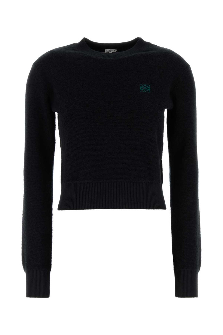 Loewe Women Black Wool Sweater In Black