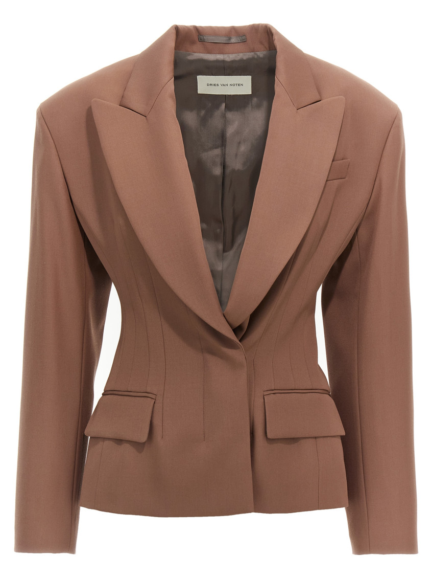 ジャケット DRIES VAN NOTEN 'Bohana' blazer Brown Dries Van Noten Brown Bohana Blazer for Women Online USA at