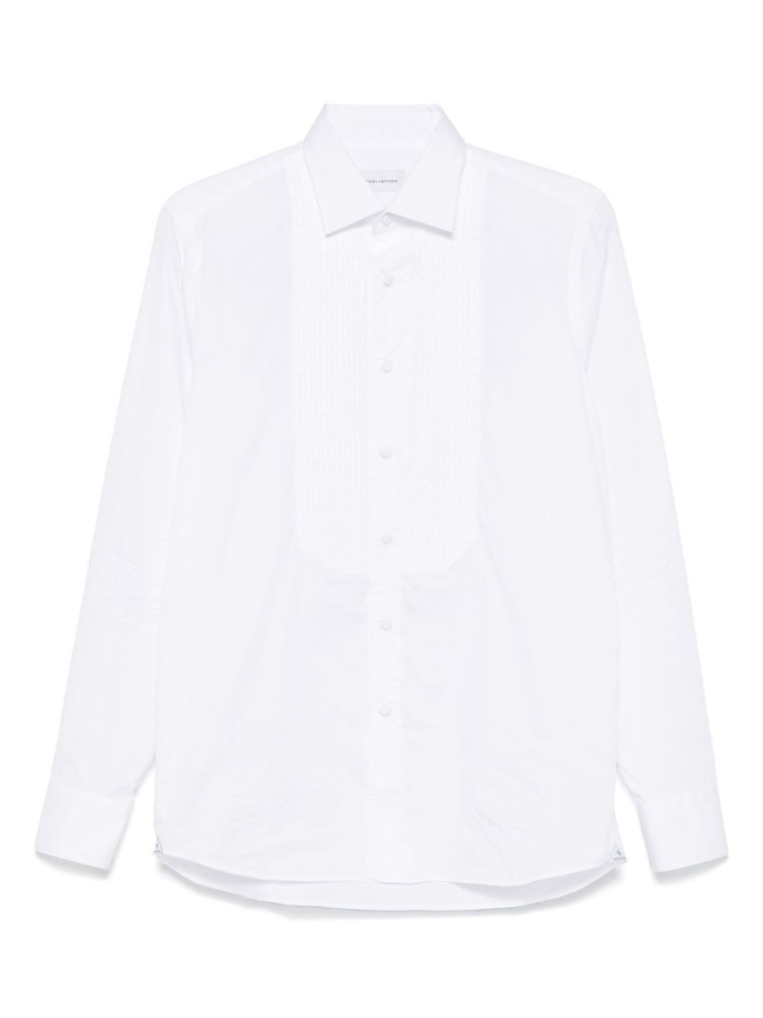 Shop Tagliatore White Smoking Shirt