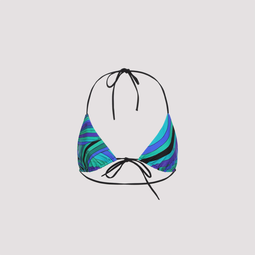 PUCCI MULTICOLOR VIVARA-PRINT BIKINI TOP