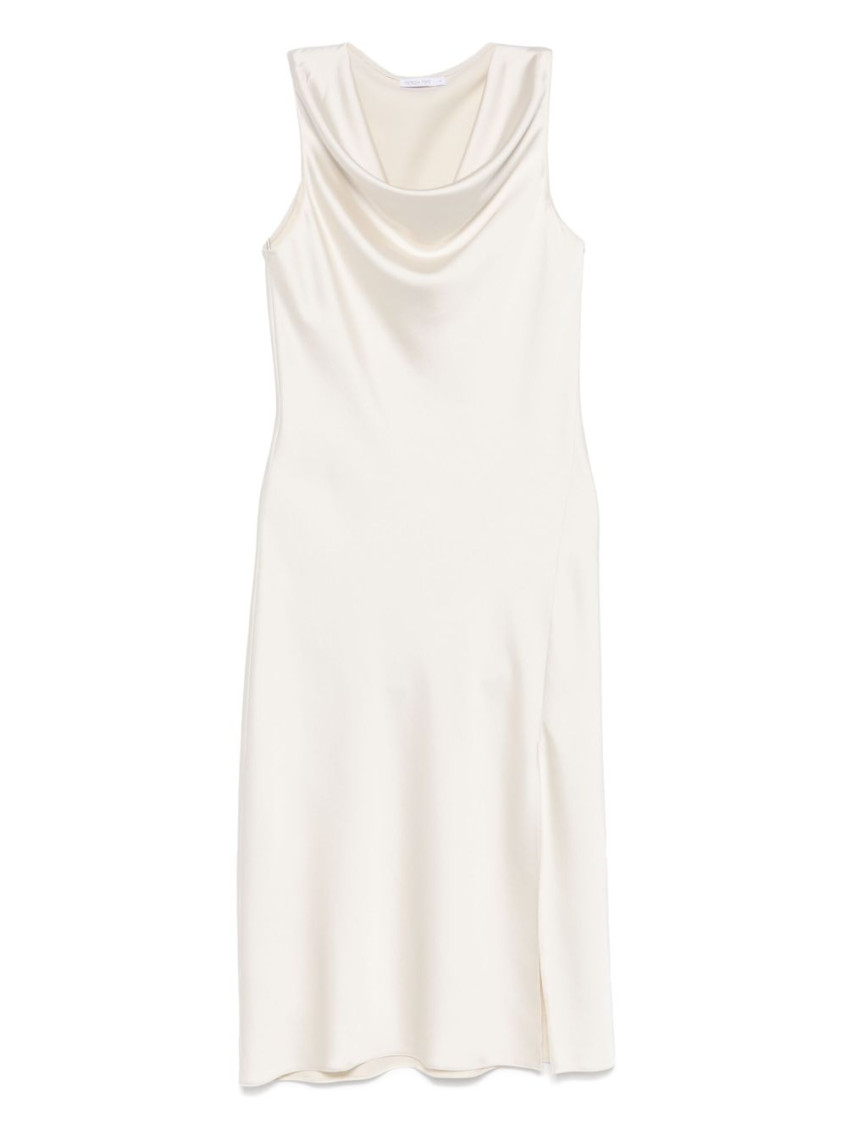 PATRIZIA PEPE OFF-WHITE POLYESTER DRESS