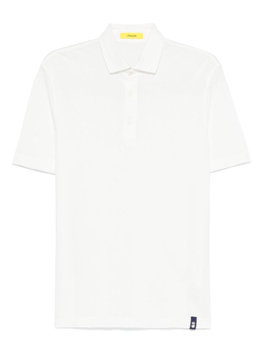 Drumohr Short Sleeve Polo In White