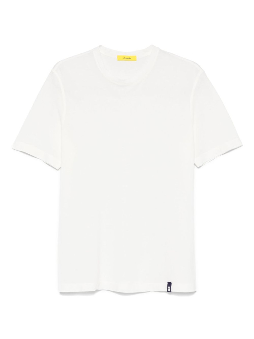 Drumohr Crew Neck T-shirt Short Sleeves In White