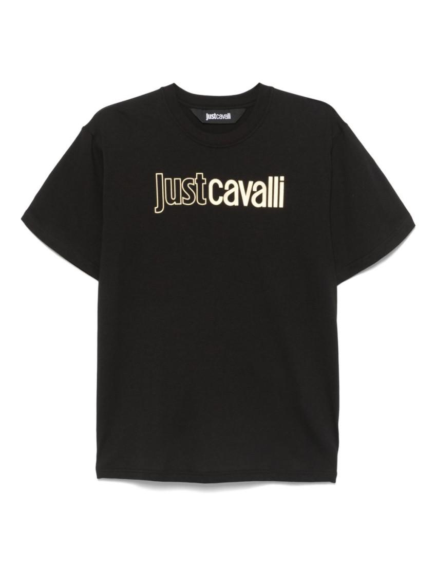 Just Cavalli Logo-print T-shirt In Black