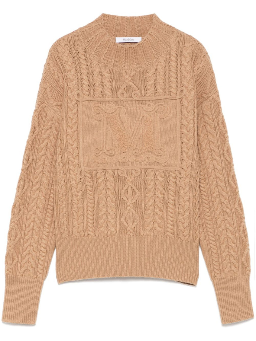 Max Mara Miranda Wool And Cashmere Sweater In Beige