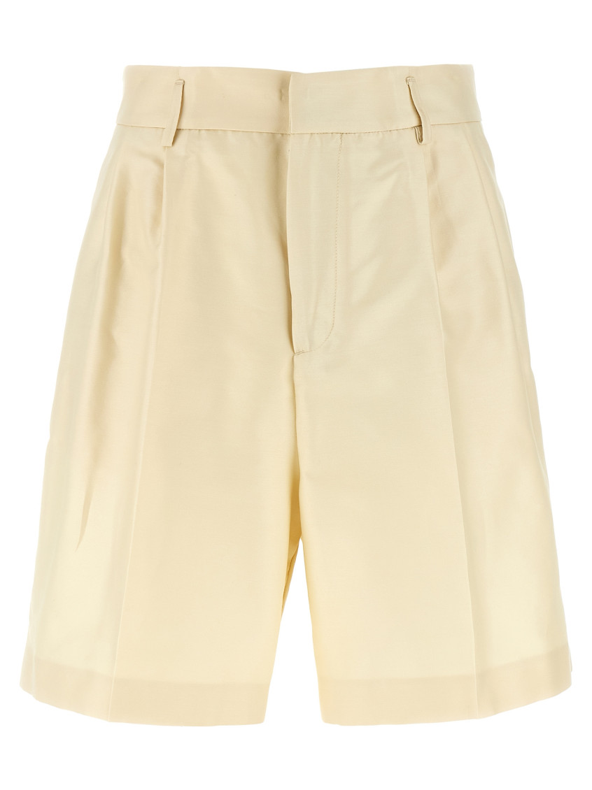 Fabiana Filippi Silk Cotton Bermuda Shorts Bermuda And Short Beige In Beige