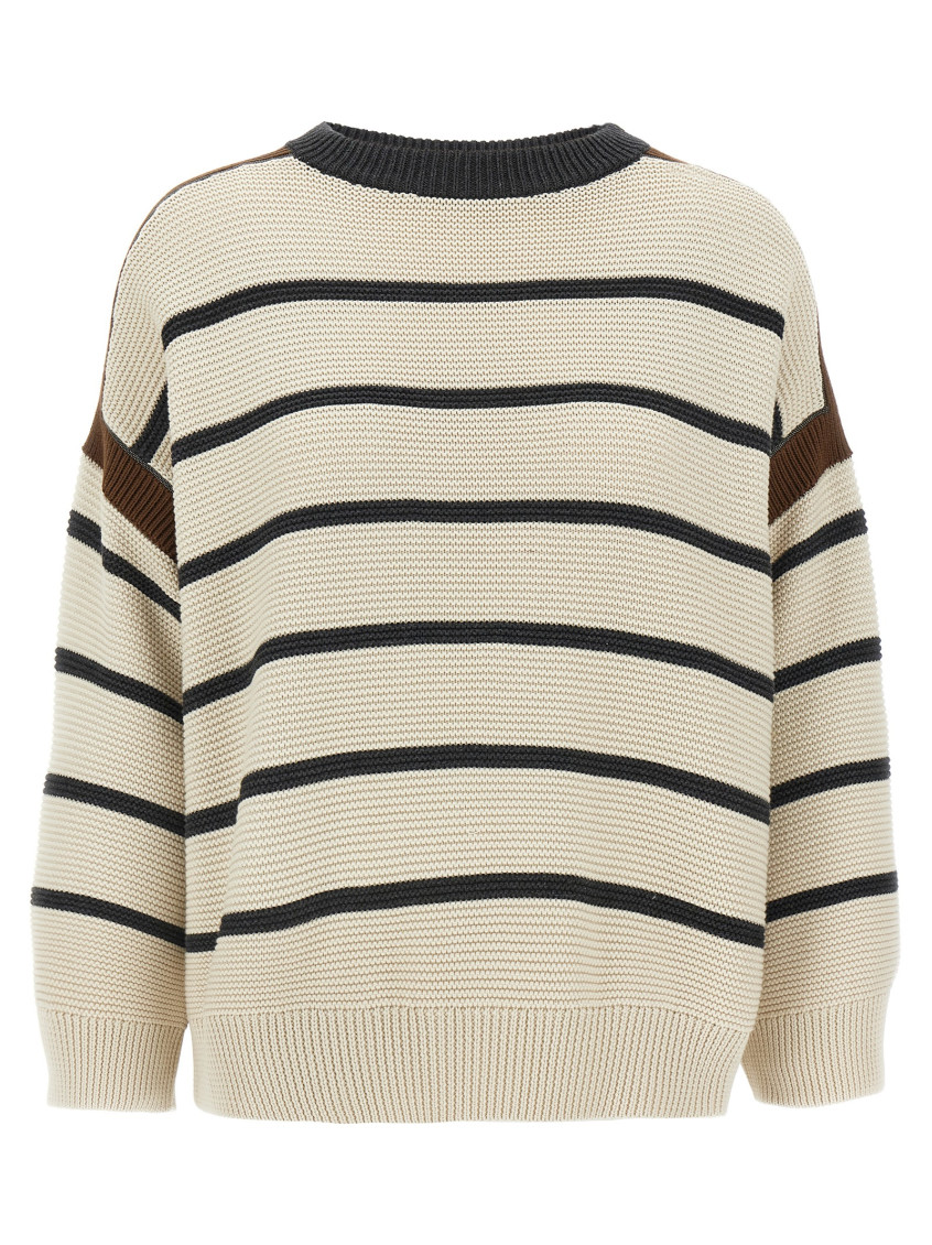 Brunello Cucinelli Monile Sweater Sweaters And Cardigans Beige In Beige
