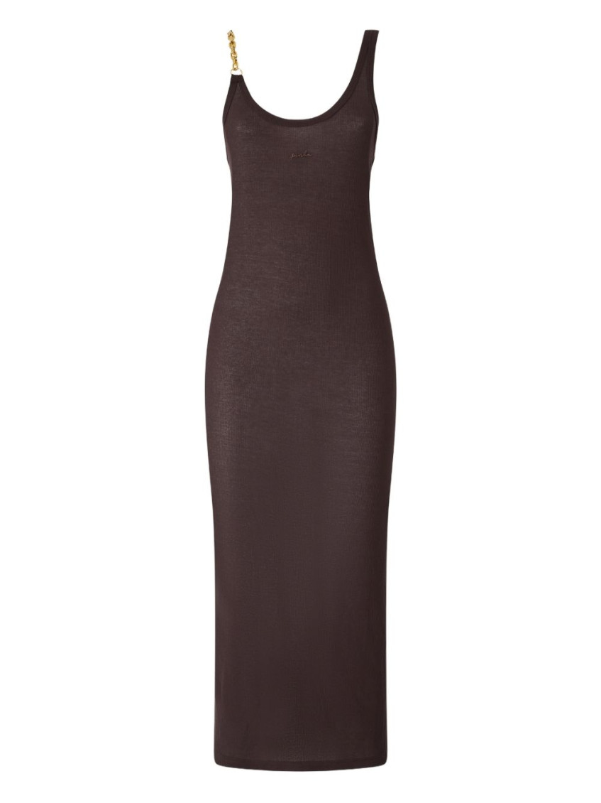 Pinko Brown Round Neck Slim Fit Midi Dress for Women Online USA at  Darveys.com