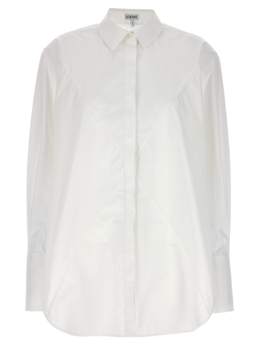 Shop Loewe White Cotton Puzzle Fold Shirt