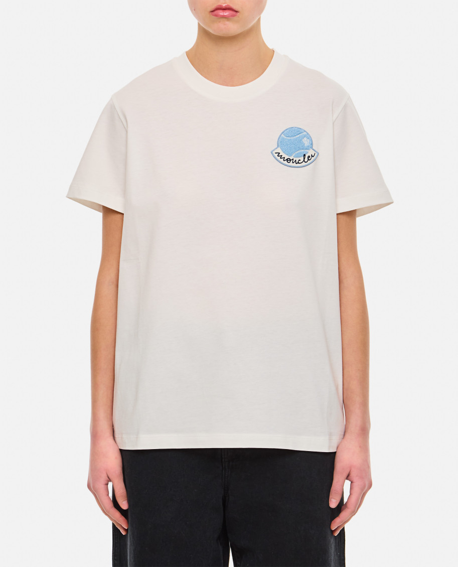 Moncler White Patch T-shirt In White