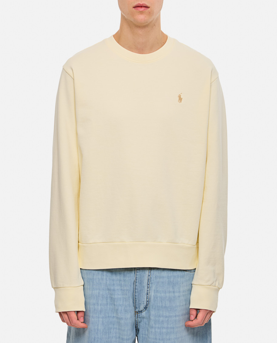 Polo Ralph Lauren Beige Cotton Sweatshirt In Beige