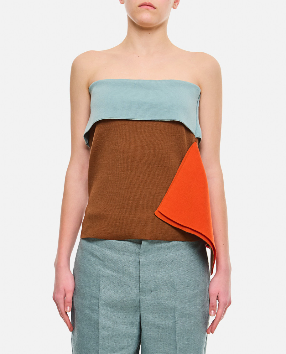 Fendi Draped Asymmetric Mini Skirt In Multicolor