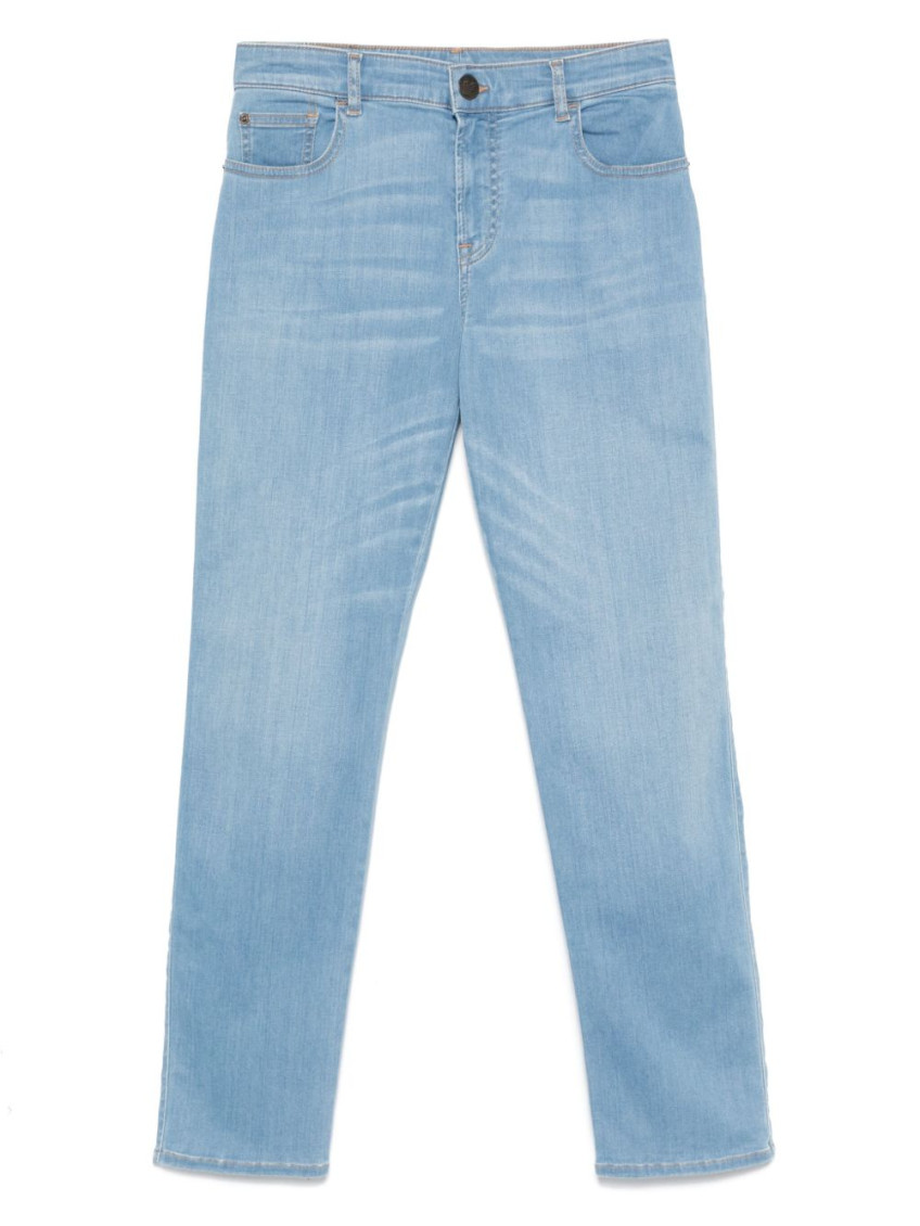 EMPORIO ARMANI SKY BLUE SKINNY DENIM COTTON JEANS