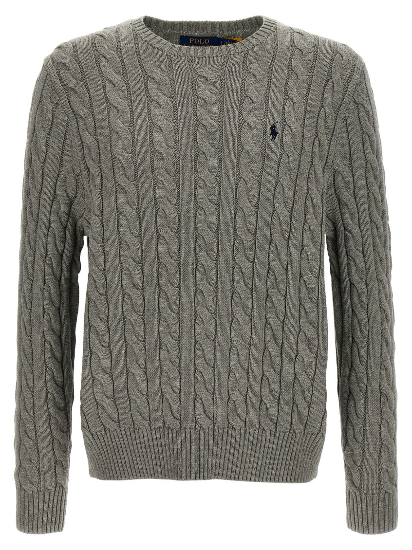 Ralph Lauren Grey Crewneck Logo Sweater