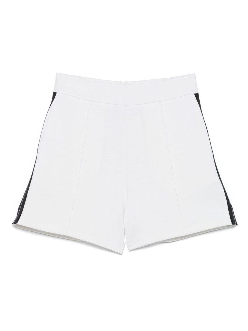 EA7 WHITE STRIPE-TRIM TRACK SHORTS 