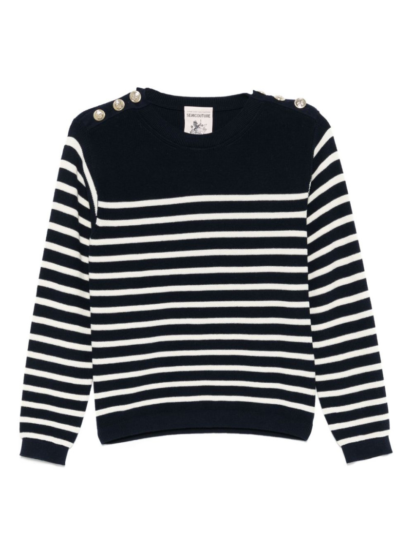 Semicouture Perla Striped Cotton Sweater