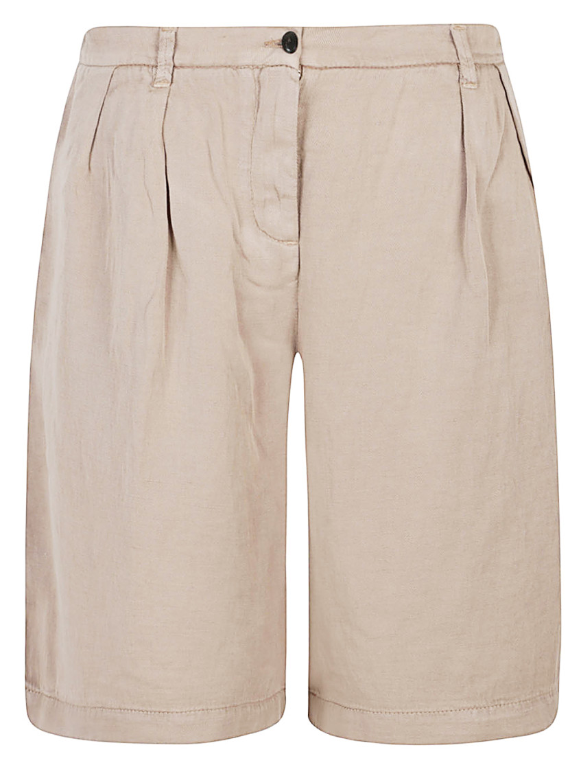 I LOVE MY PANTS BEIGE LINEN BLEND SHORTS