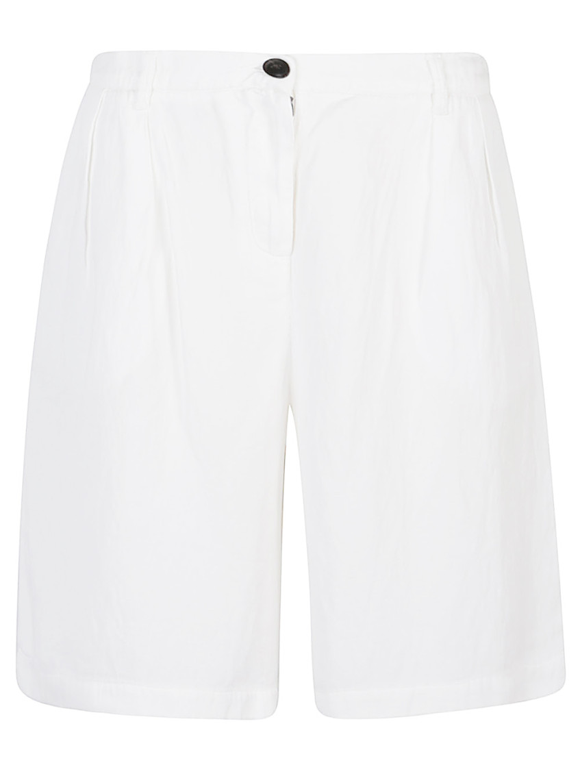 I LOVE MY PANTS WHITE LINEN BLEND SHORTS