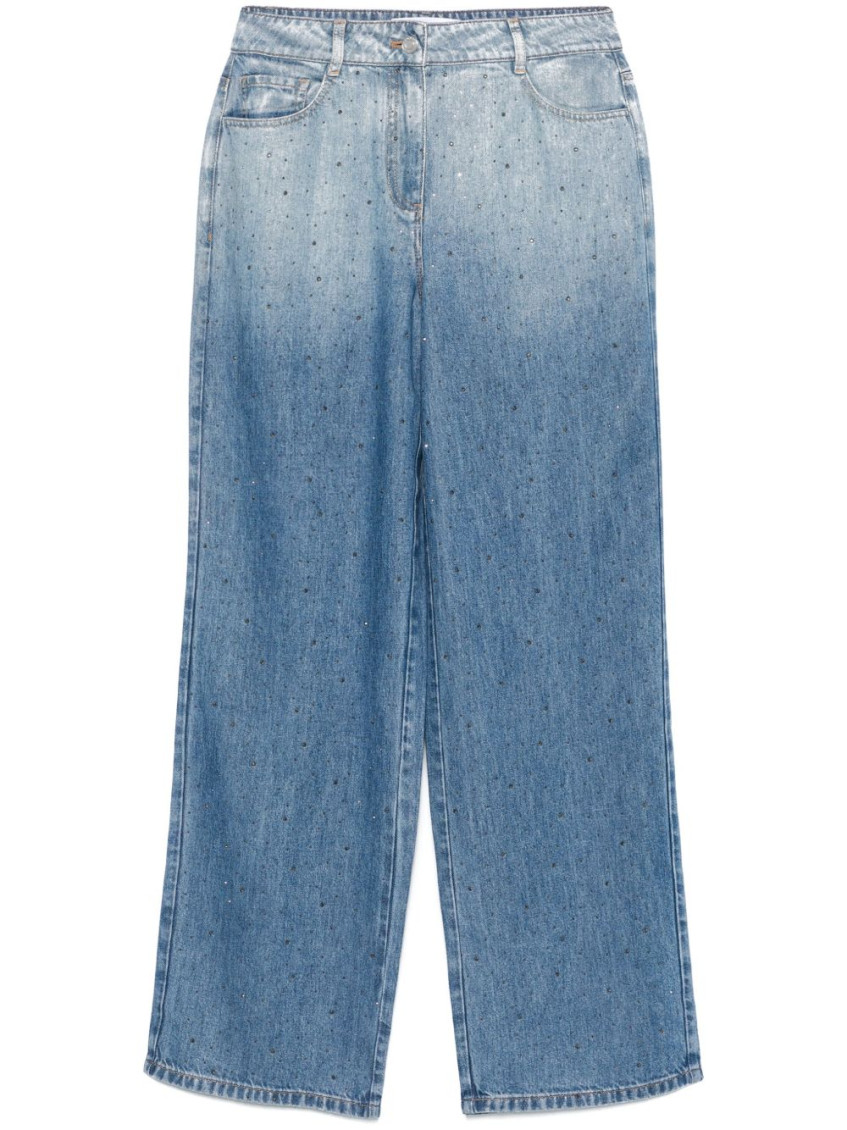 Iro Wide-leg Crystal Stud Trousers