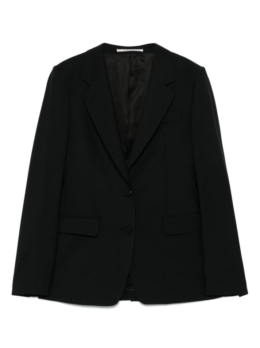 Tagliatore Tailored Black Jacket With Notched Lapel In Black