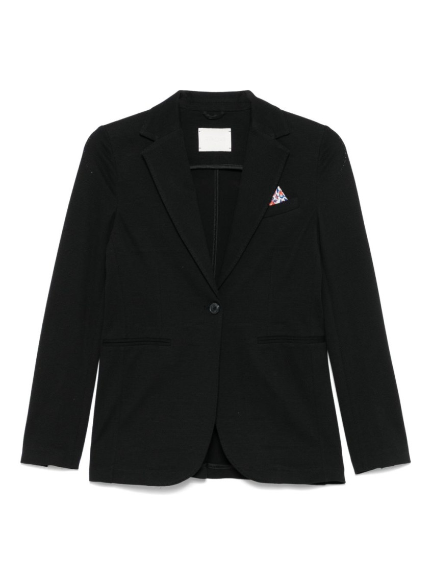 Circolo 1901 Tailored Black Blazer With Notched Lapels