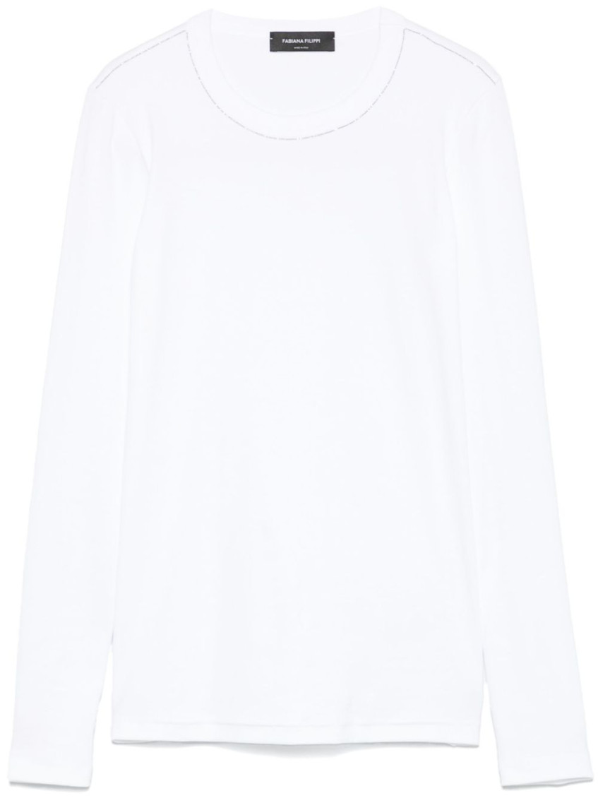 Fabiana Filippi Crewneck Cotton Knit Sweater