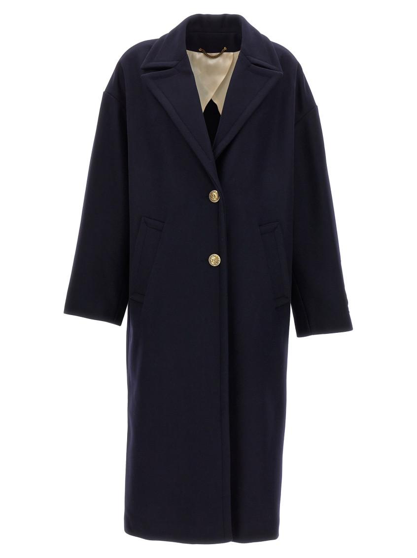 Golden Goose Blue Bertina Coat In Blue