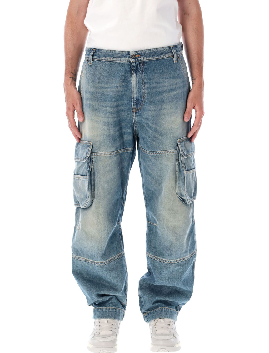 Shop Diesel Blue D-fish Straight-leg Jeans