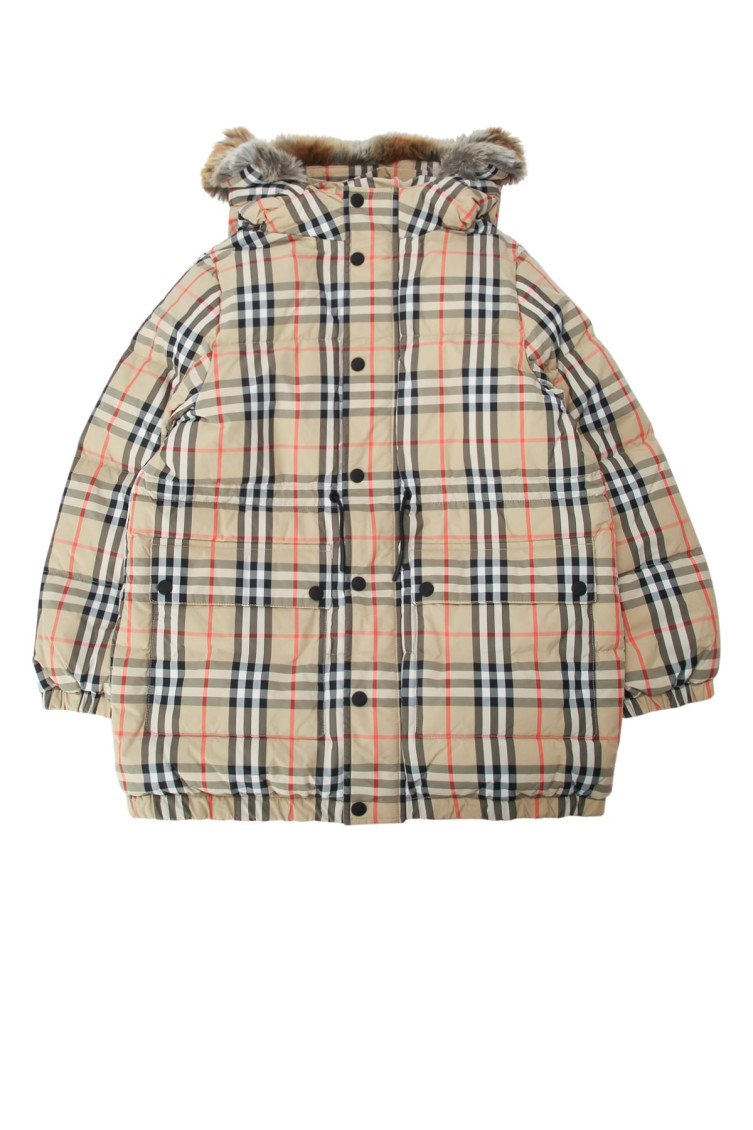 Burberry Kids Beige Checks Jacket