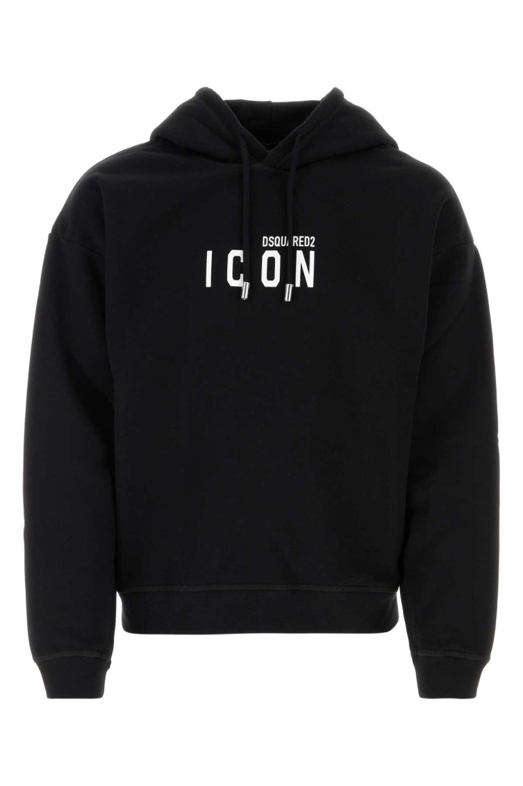 Dsquared2 Man Sweatshirt Black Size L Cotton In Black