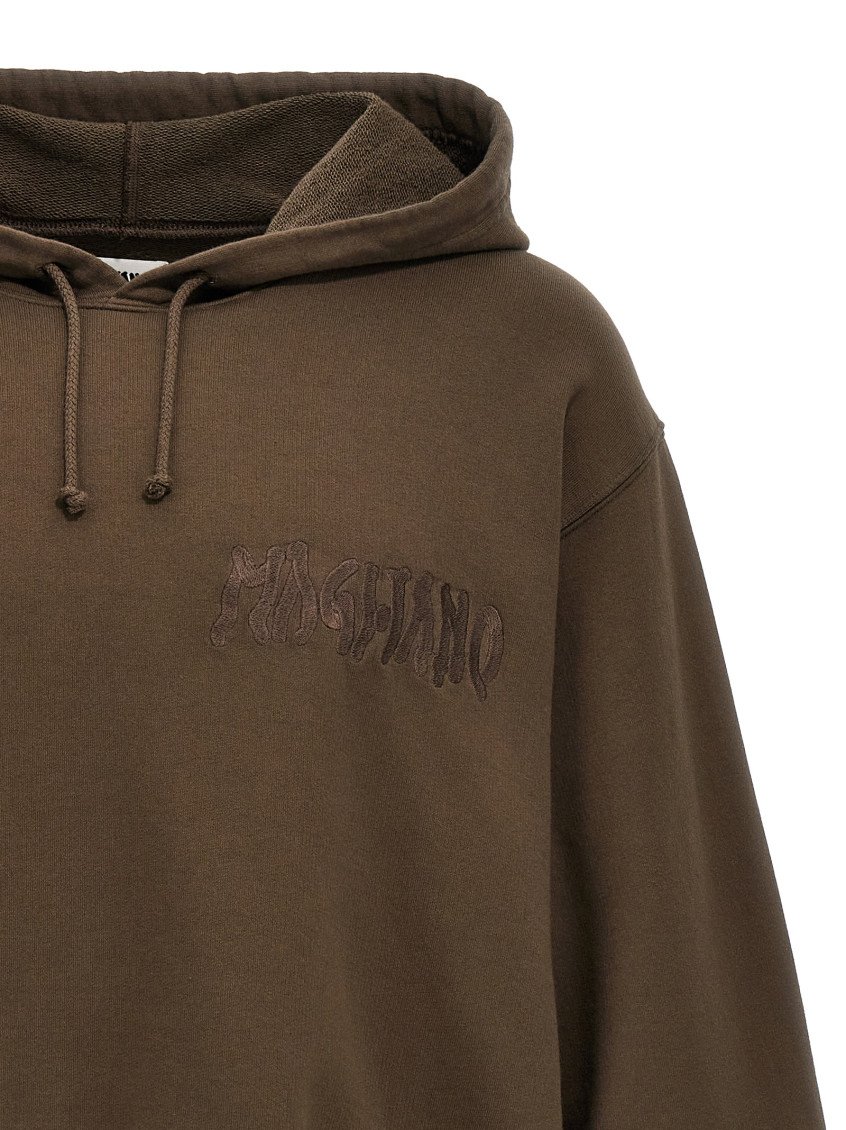 Magliano Brown Twisted Logo Hoodie for Men Online USA at