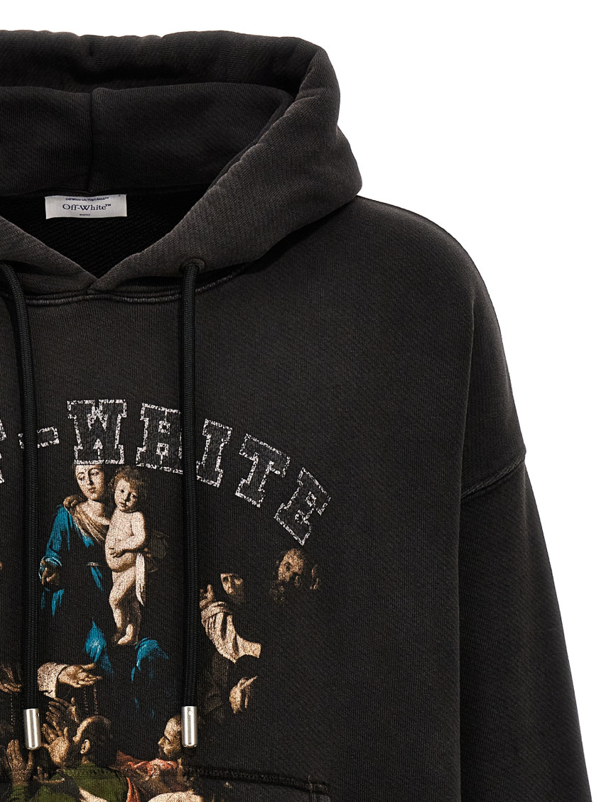 パーカー・フーディ Off-White 'Mary Skate' hoodie (OMBB085S24FLE0091001 1001) Off-White Mary Skate Hoodie 'Black' OMBB085S24FLE0091001