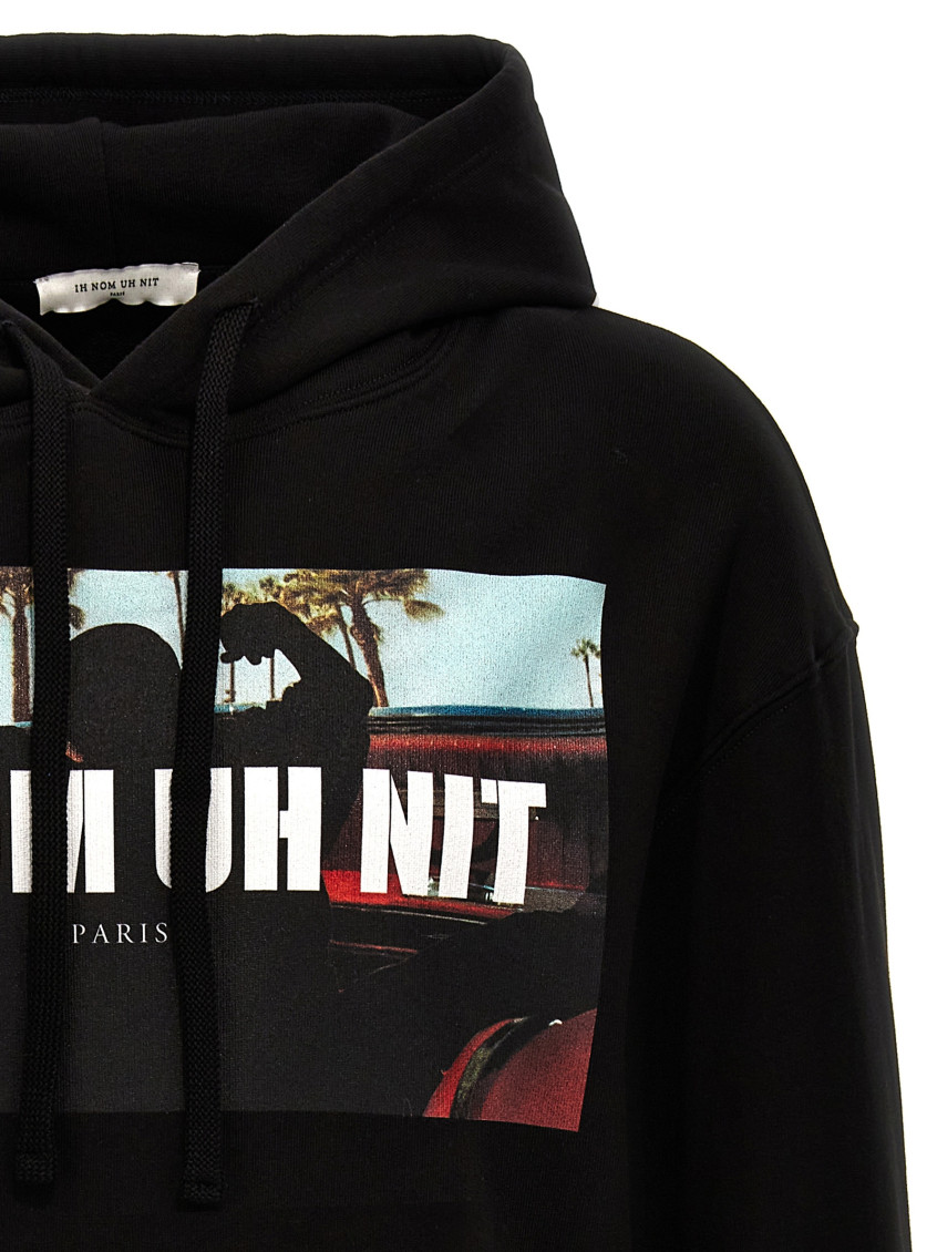 スウェット・トレーナー IH NOM UH NIT 'Palms and Car' hoodie Black Ih Nom Uh Nit Black Palms And Car Hoodie for Men Online USA