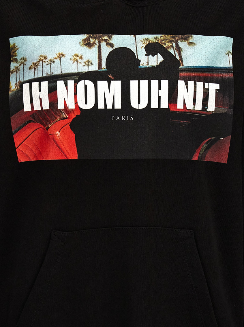 スウェット・トレーナー IH NOM UH NIT 'Palms and Car' hoodie Black Ih Nom Uh Nit Black Palms And Car Hoodie for Men Online USA
