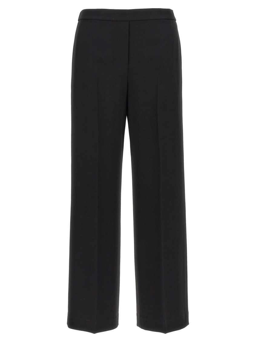 Shop Theory Black Wide Pull On Pants