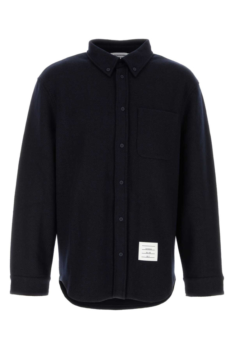 Thom Browne Shirt In Navy Blue