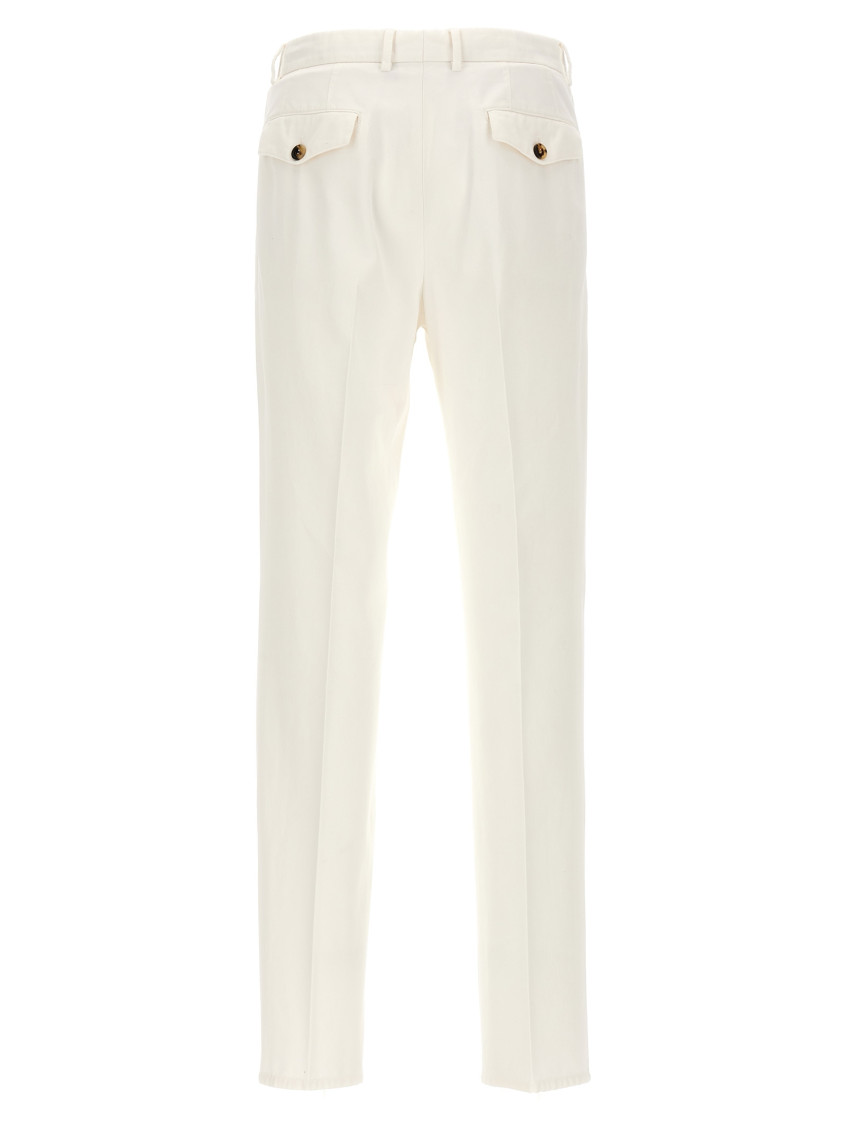【関税込み】BRUNELLO CUCINELLI DOUBLE PENCE PANTS Brunello Cucinelli White Double Pence Pants for Men Online