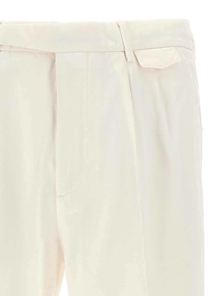 【関税込み】BRUNELLO CUCINELLI DOUBLE PENCE PANTS Brunello Cucinelli White Double Pence Pants for Men Online