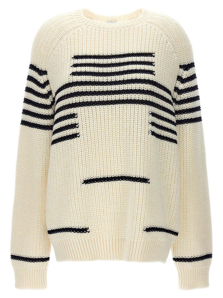 Shop Loewe Multicolor Striped Sweater