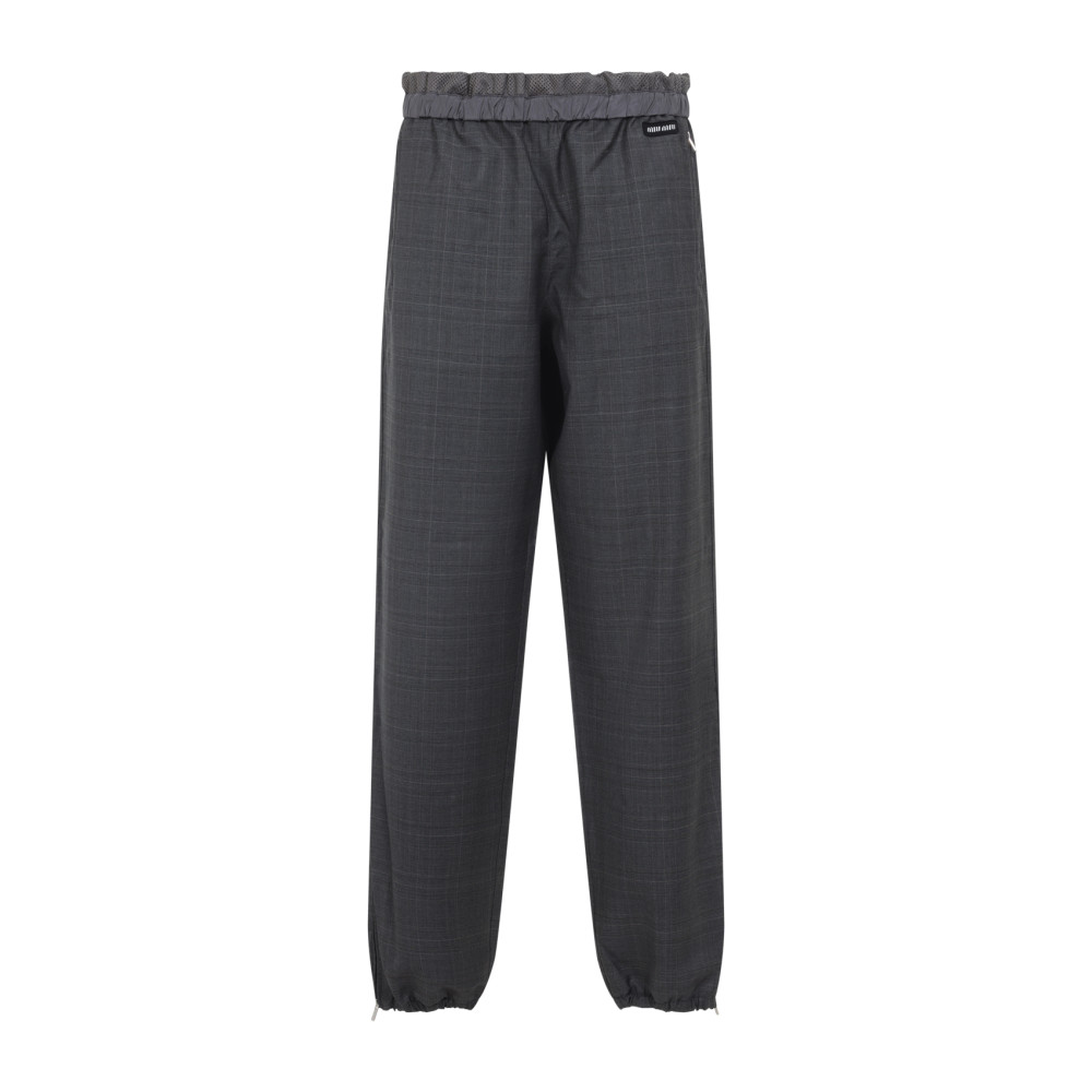 Miu Miu Galles Trousers In Gray