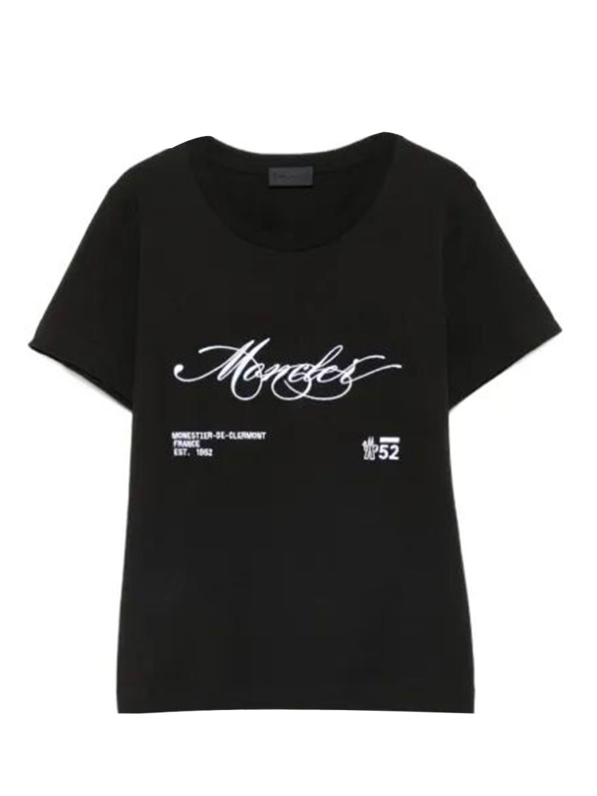 Moncler Black Logo Crewneck T-shirt