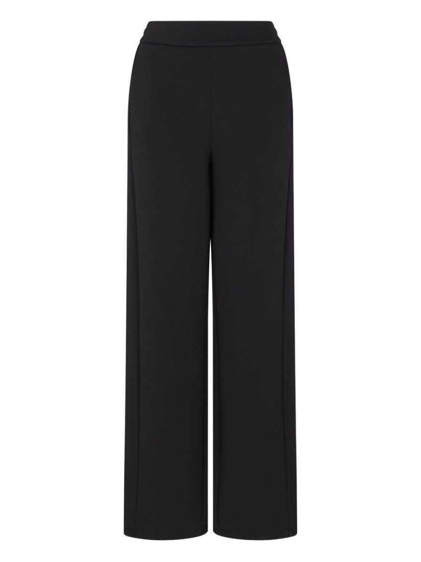Emporio Armani Asv Double Jersey Trousers With An Elasticated Waist In Black