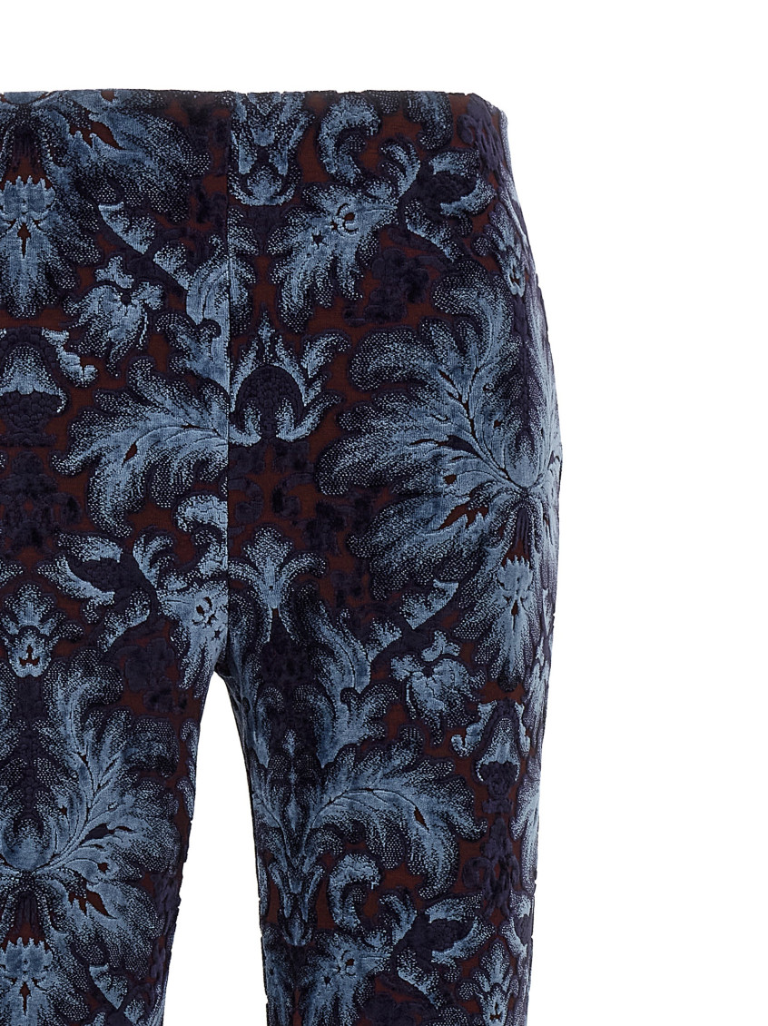 パンツ ETRO Chenille trousers with multicolor print Chenille trousers with multicolor print ETRO - Nugnes1920