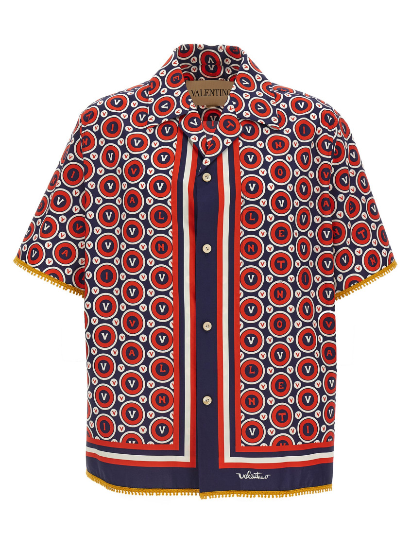 Valentino Bulles Royales Cotton Shirt In Multi