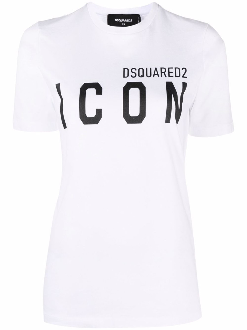 Dsquared2 White Logo Crew Neck T-shirt
