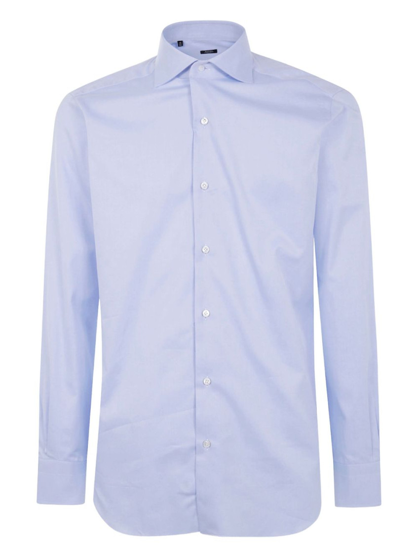 Barba Napoli Button-down Cotton Shirt In Blue