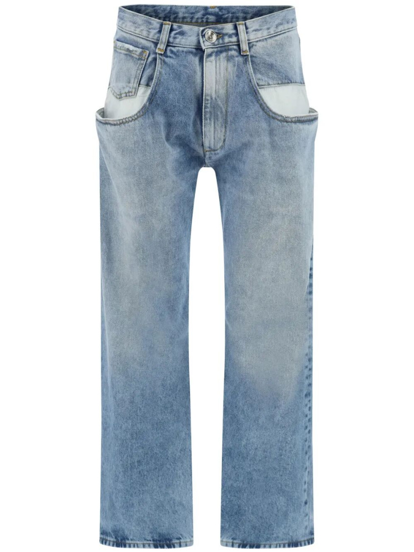 Maison Margiela Denim Bootcut Jeans In Blue