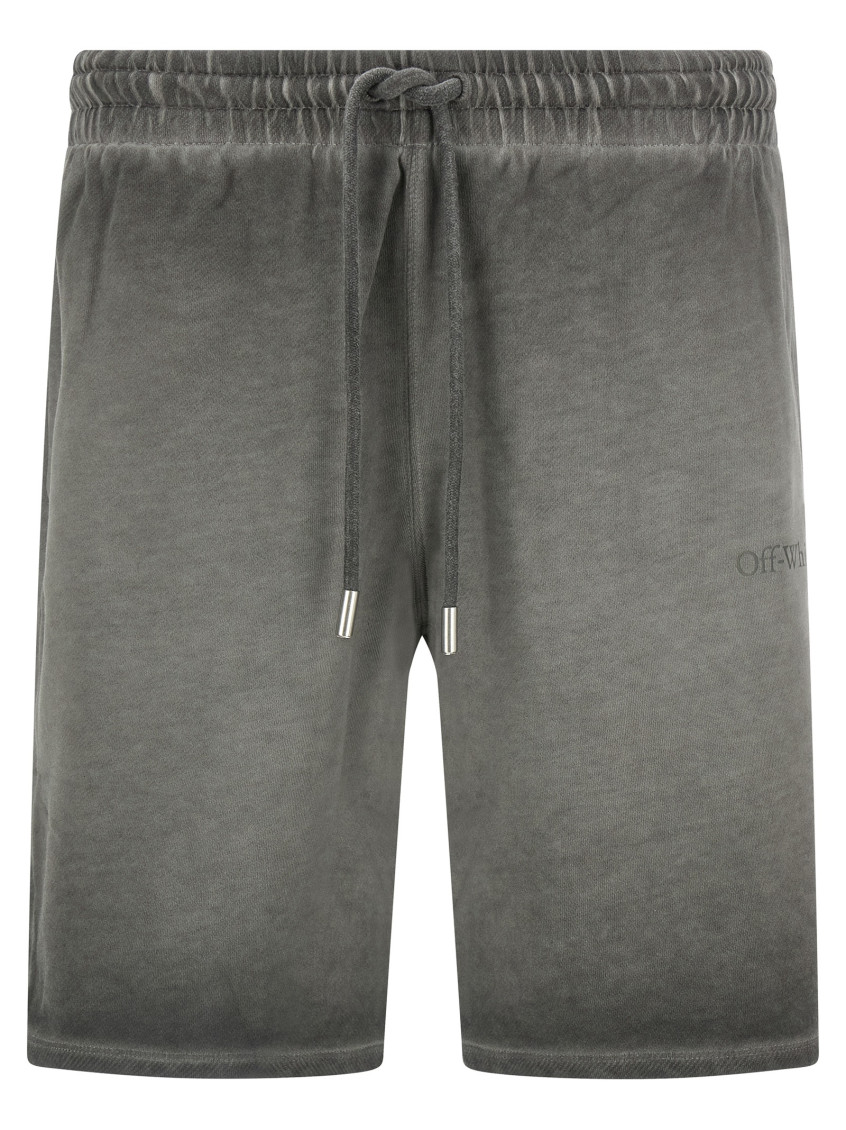 Off-white Laundry Diagonal Skate Bermuda And Short Gray In Gray