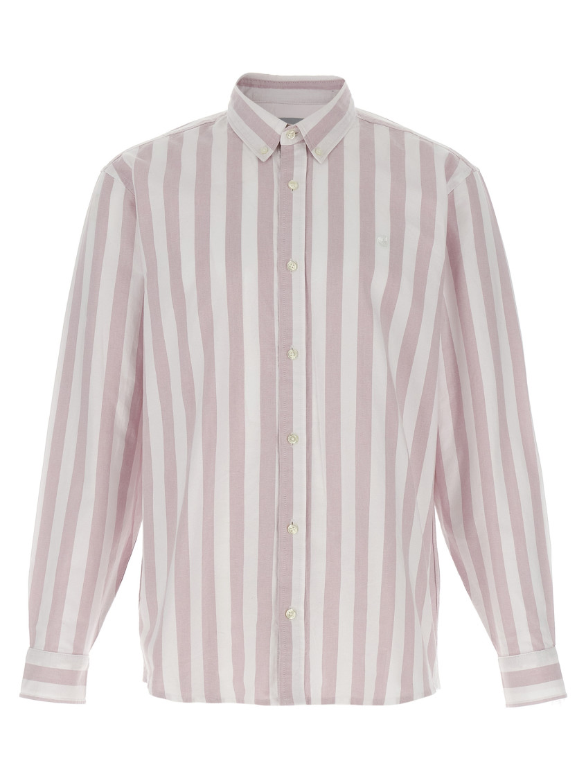Carhartt Striped Pattern Button-down Collar Cuffed Sleeves Shirt In Multi